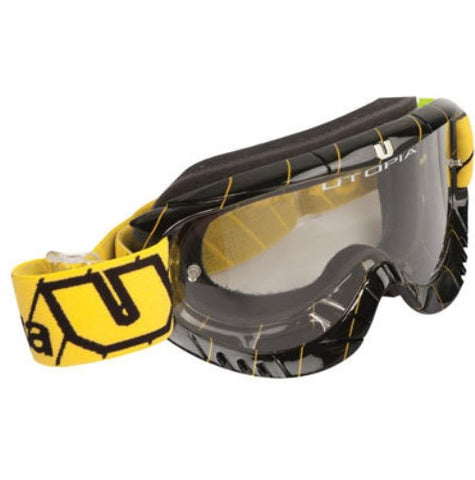 Utopia Slayer Pro Goggles Black/Yellow MX Off-road Goggles