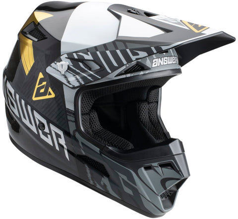 AR3 Ronin MX Helmet Black/White/Gold